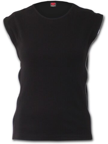 für ein vollkommenes und originelles Outfit Damen T-Shirt mit Reißverschluss Basic